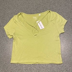 This cute green crop top is great for the summer sun!